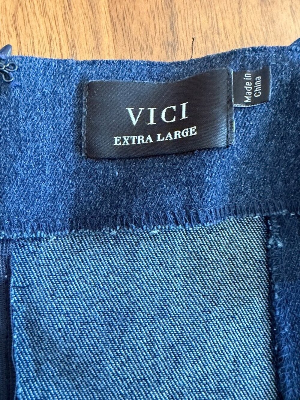 VICI Collection Rey Bustier Bodice Denim Midi Dress - Picture 6 of 8